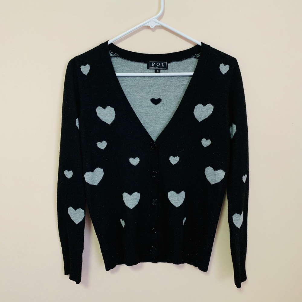 Heart print sweater